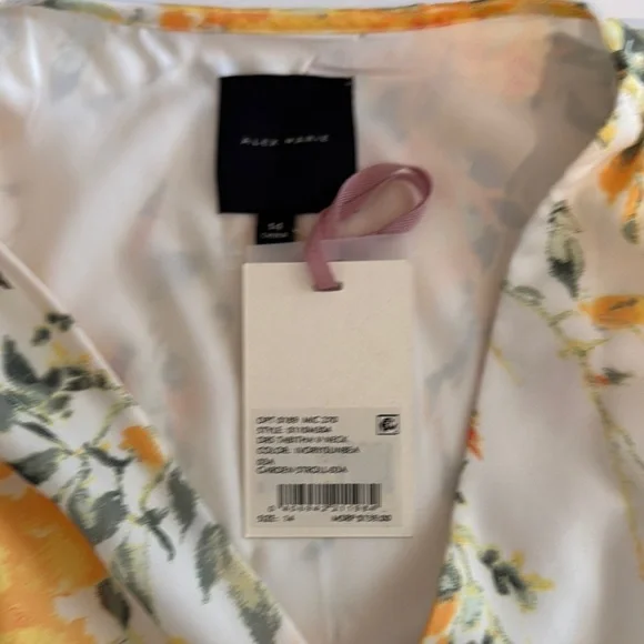 Alex Marie Floral Yellow and White Wrap Dress - Picture 7 of 8